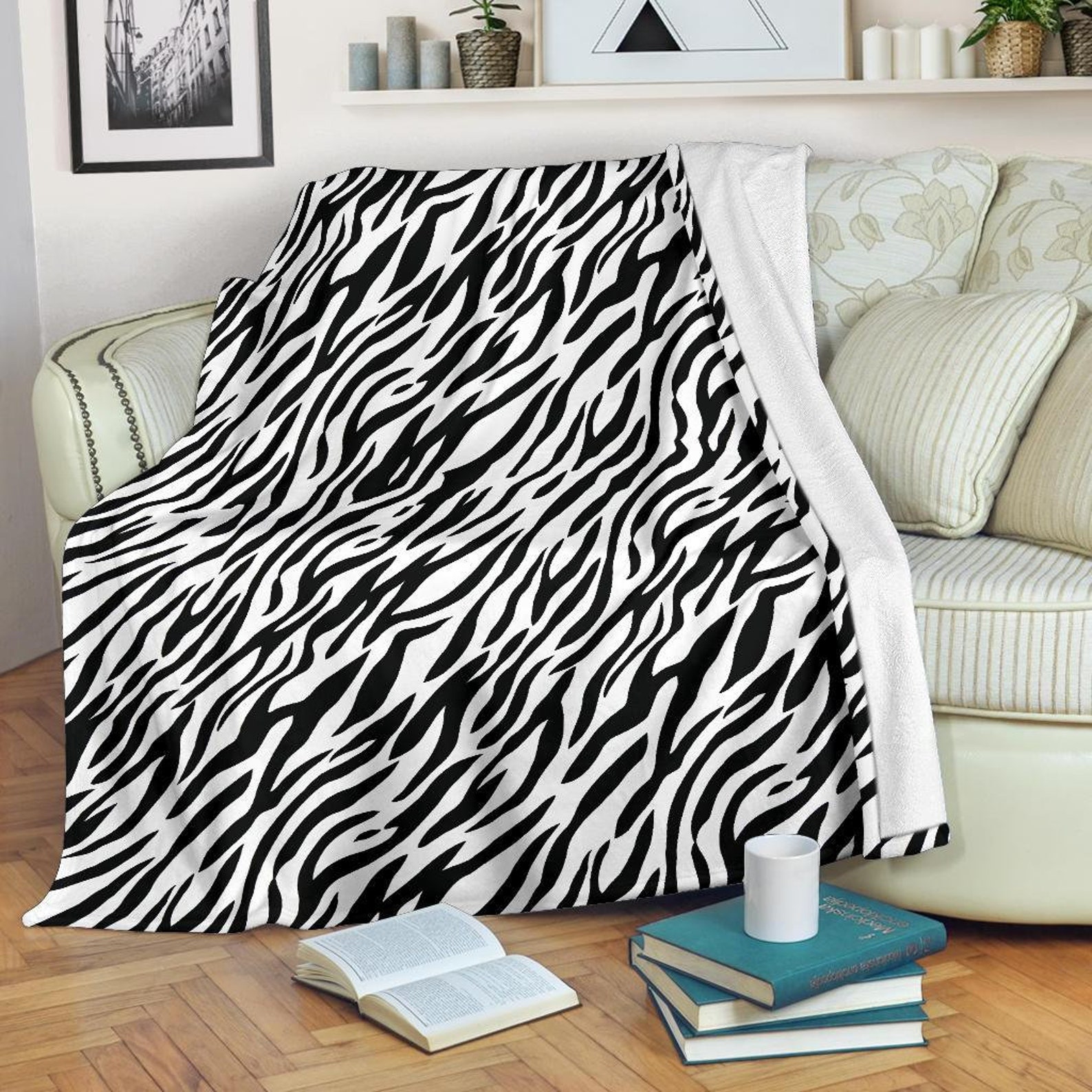Zebra Blanket Zebra Throw Blanket Zebra Fleece Blanket Etsy