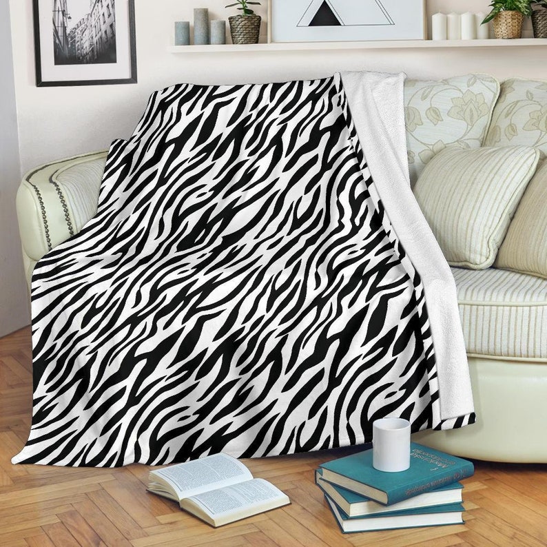 Zebra Blanket Zebra Throw Blanket Zebra Fleece Blanket Etsy