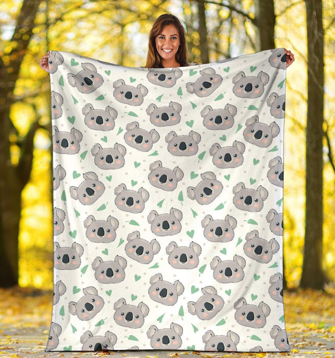 Koala Blanket Koala Throw Blanket Koala Fleece Blanket Etsy