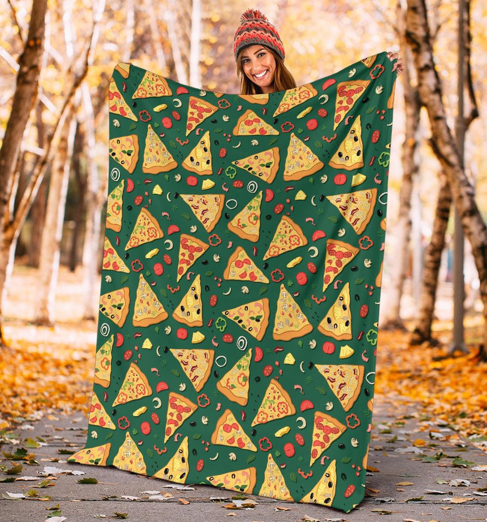 Pizza Blanket Pizza Throw Blanket Pizza Fleece Blanket Etsy
