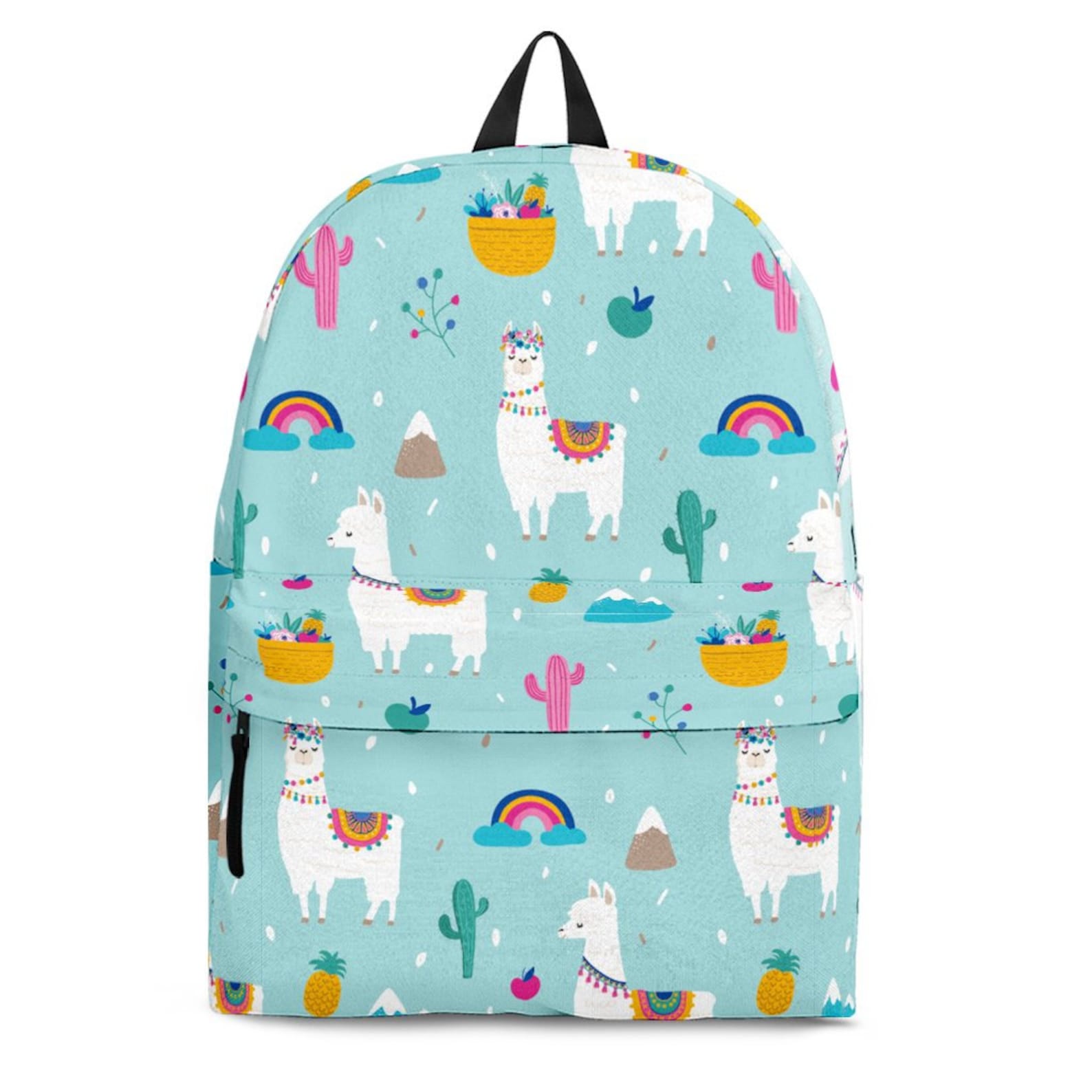 Llama Cactus Pattern Print Backpack main image 1