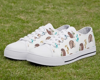 Hedgehog Shoes, Hedgehog Sneakers, Hedgehog Women Shoes, Hedgehog Kid Shoes, Shoes With Hedgehog, Hedgehog Canvas Shoes