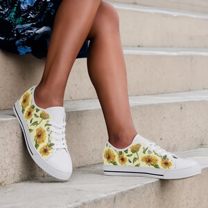 Sunflower Shoes, Sunflower Sneakers, Sunflower Women Shoes, Kid Sunflower Shoes, Shoes With Sunflower, Sunflower Wedding Shoes