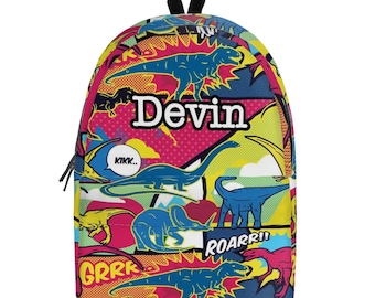 Personalized Dinosaur Backpack: Custom Kids Travel Bag