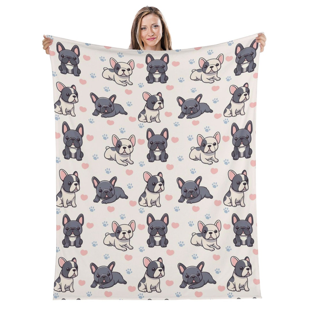 French Bulldog Fleece Blanket Etsy