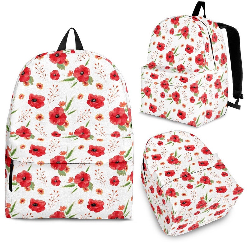 Poppy Lover Poppy Poppy Backpack Adult Poppy Backpack Kid Poppy Gift Poppy Backpack