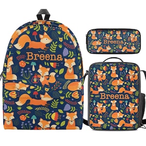 Sac à dos Fox personnalisé, sac à lunch Fox, trousse Fox