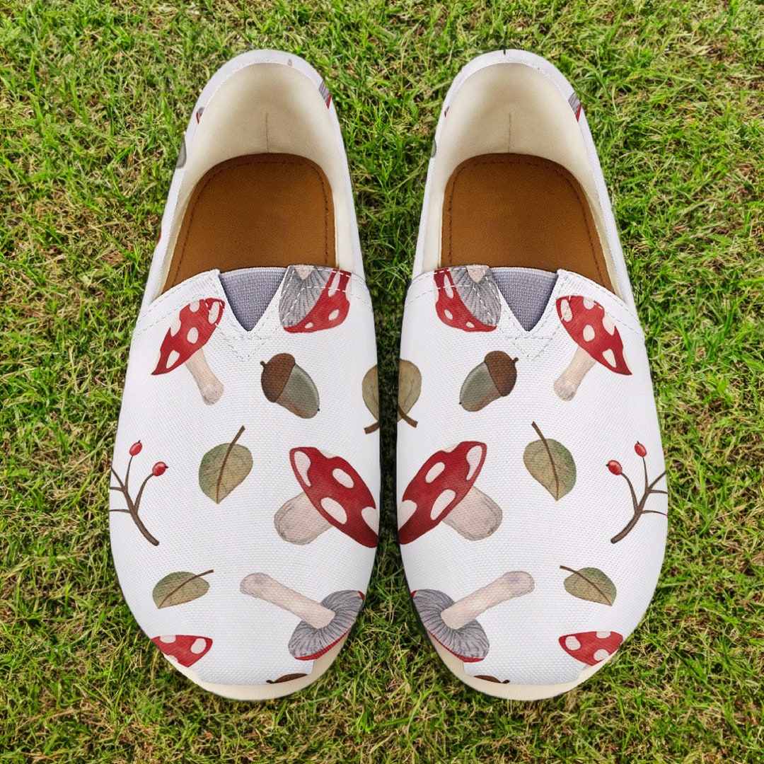Mushroom Shoes Mushroom Women Shoes Shoes With Mushroom Mushroom Canvas