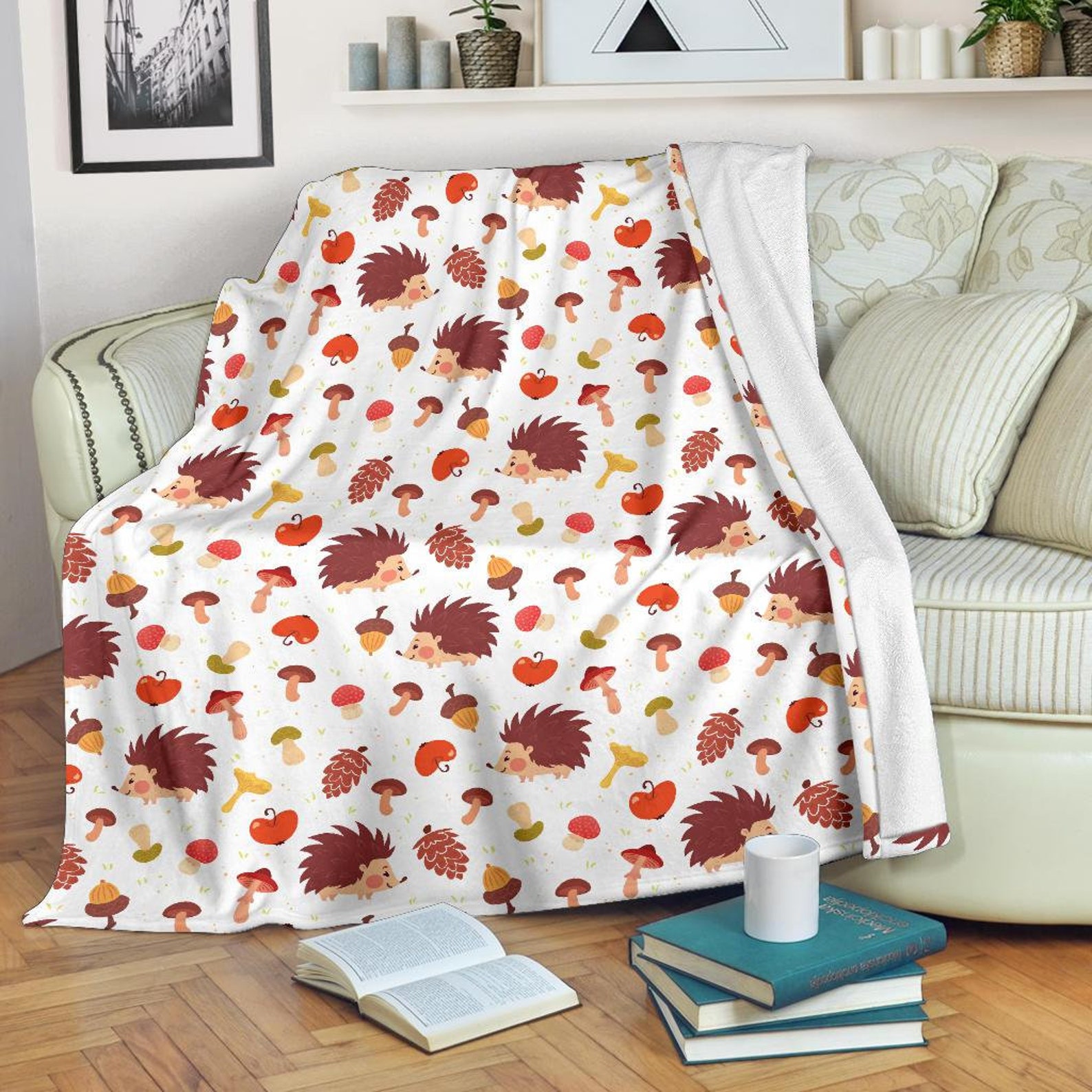 Hedgehog Blanket Hedgehog Throw Blanket Hedgehog Fleece Etsy UK
