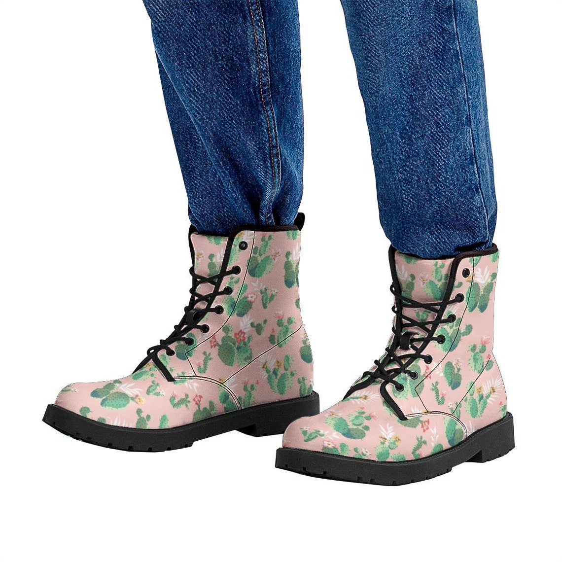 Cactus Boots Cactus leather boots Cactus women boots Cactus Etsy