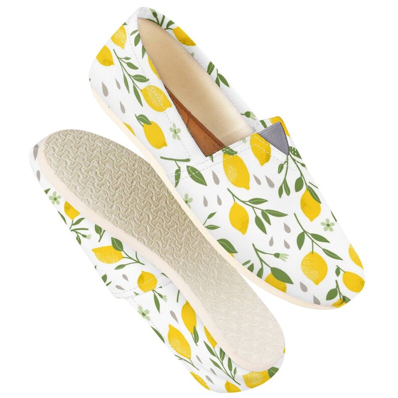 lemon canvas shoes