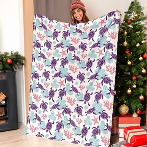 Turtle Blanket, Turtle Throw Blanket, Turtle Fleece Blanket, Turtle Kid Blanket, Turtle Adult Blanket