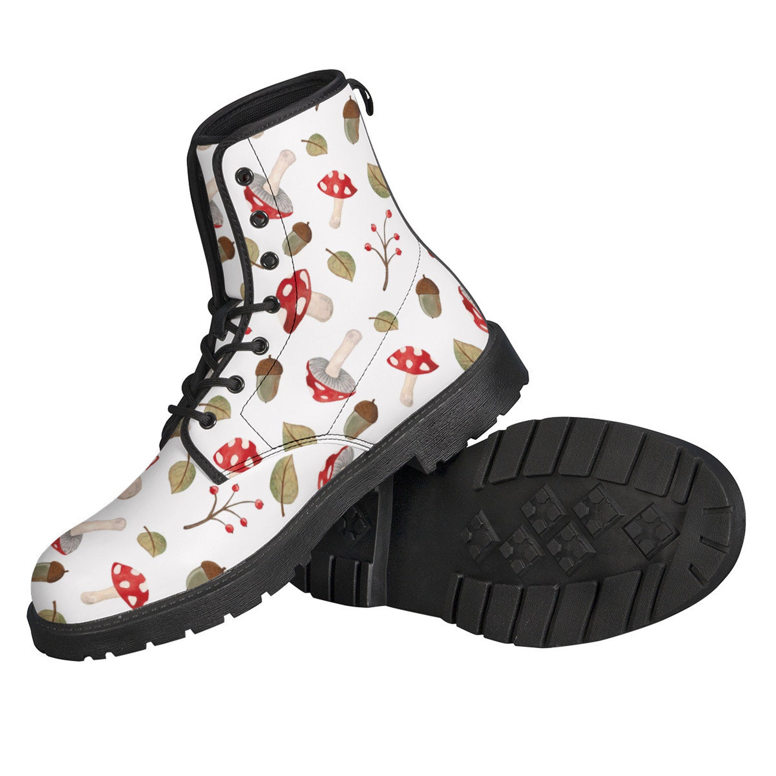 mushroom leather boots