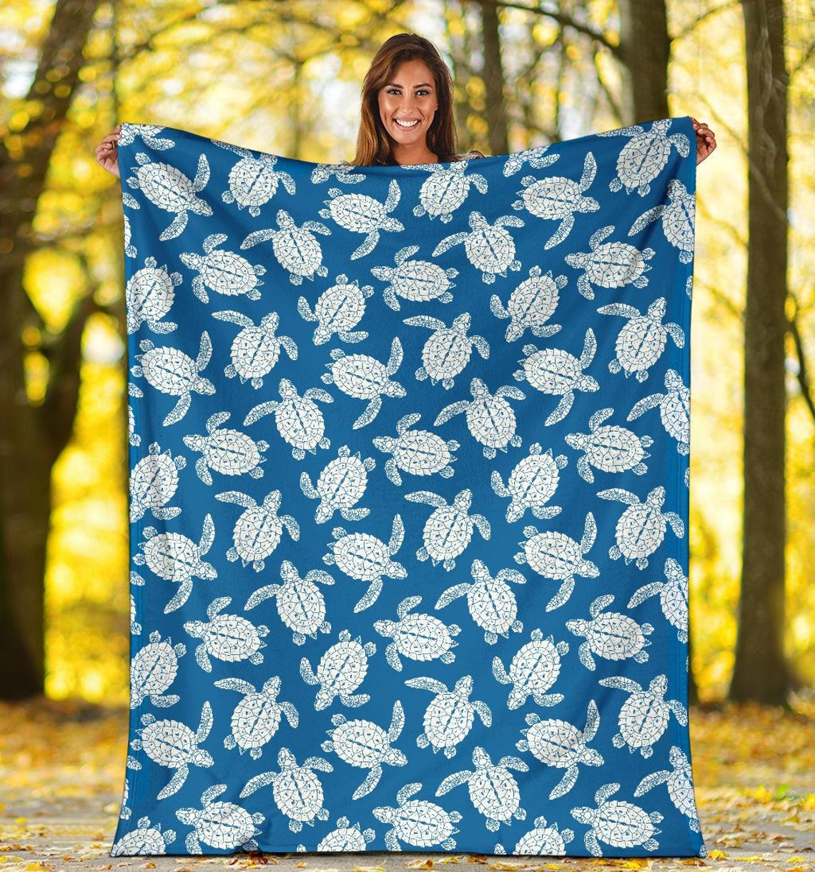 Turtle Blanket Turtle Throw Blanket Turtle Fleece Blanket Etsy