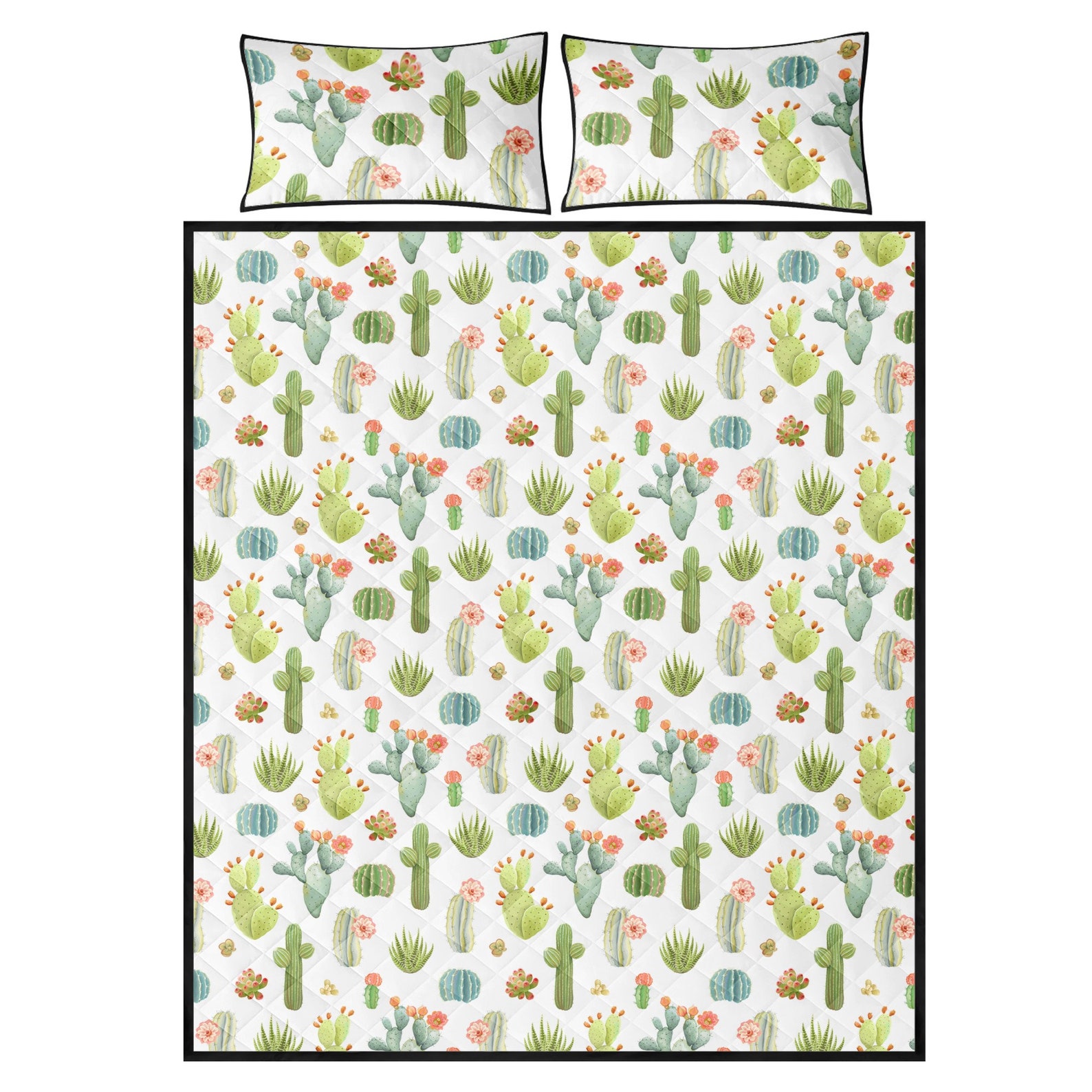 Cactus Quilt Cactus Quilt Sets Cactus Quilt Bed Sets Cactus Etsy