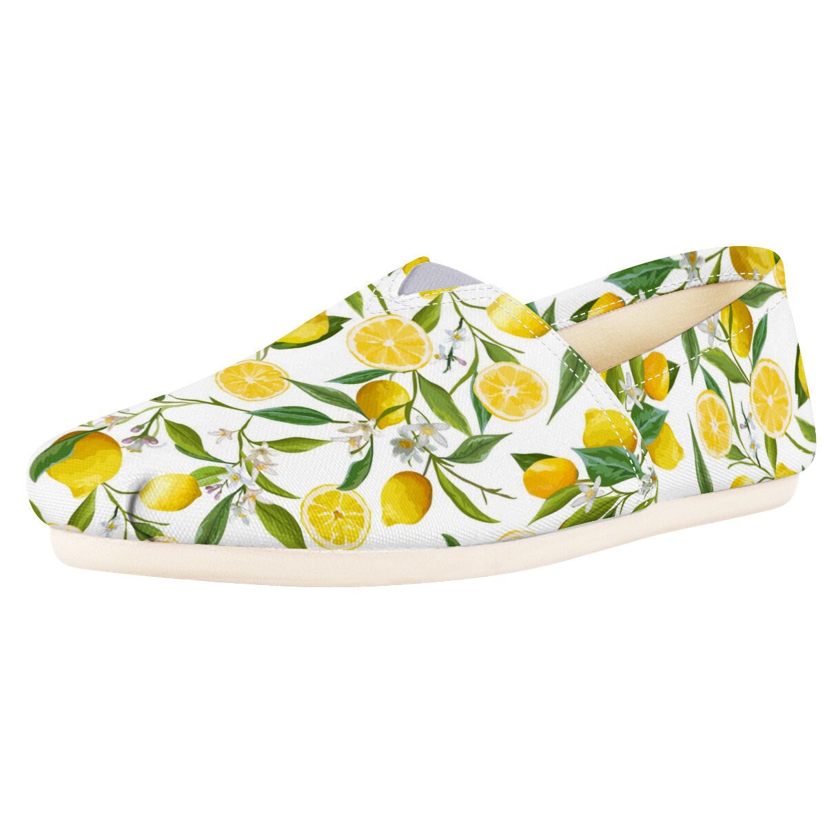 lemon canvas shoes