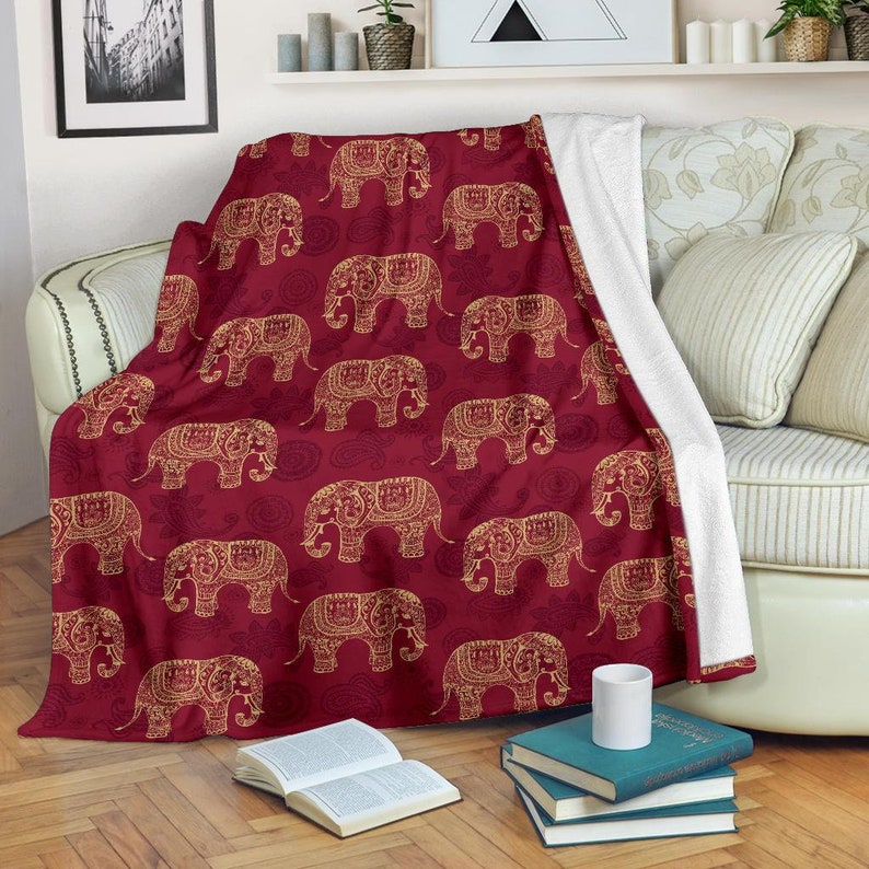 Elephant Kid Blanket Elephant Adult Blanket Elephant Fleece Blanket Elephant Throw Blanket Elephant Blanket