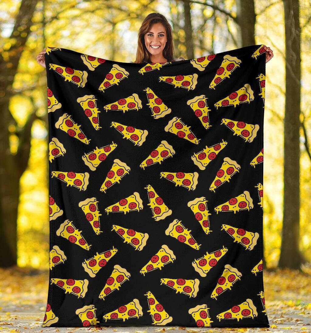 Pizza Blanket Pizza Throw Blanket Pizza Fleece Blanket Etsy