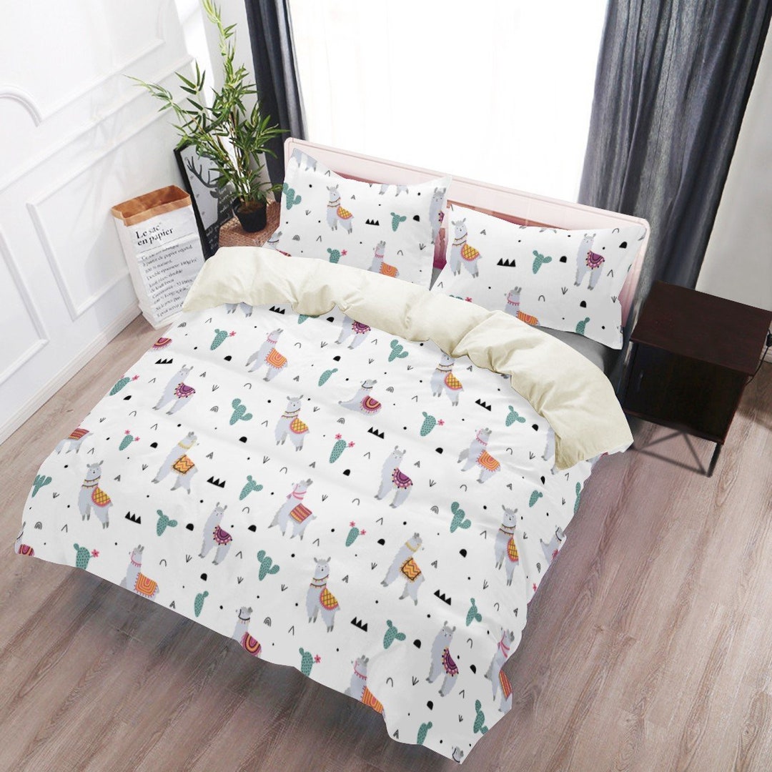 Llama Duvet Cover Set Etsy