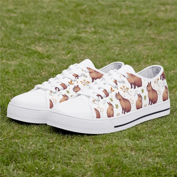 Capybara Sneakers – Cute Low-top Canvas Shoes - Etsy