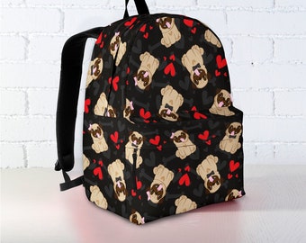 Personalized Pug Backpack | Pug Backpack Kid | Pug Backpack Adult | Pug Lover | Pug Gift | Pug