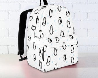 Personalized Penguin Backpack: Penguin Lover Gift