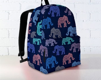 Personalized Elephant Backpack | Backpack | Rucksack | Backpack Women | Laptop Backpack | Vegan Backpack | Elephant | Travel Backpack