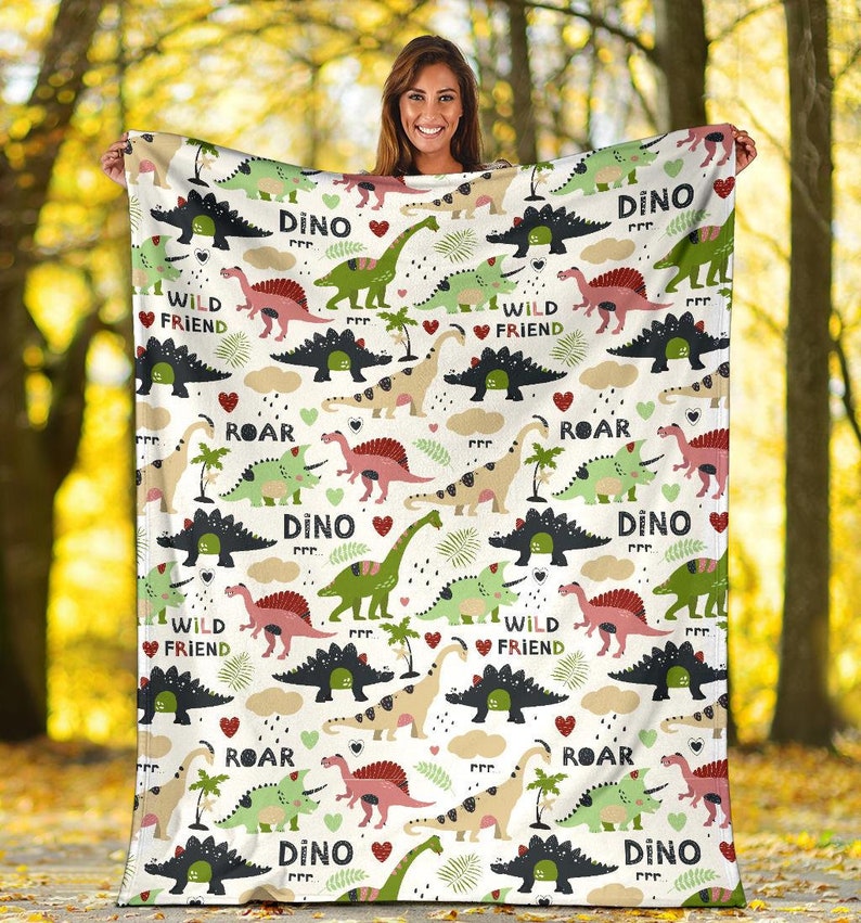 Dinosaur Blanket Dinosaur Throw Blanket Dinosaur Fleece Etsy