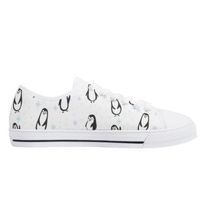 Penguin Shoes, Penguin Sneakers, Penguin Women Shoes, Penguin Kid Shoes, Penguin Canvas Shoes image 8