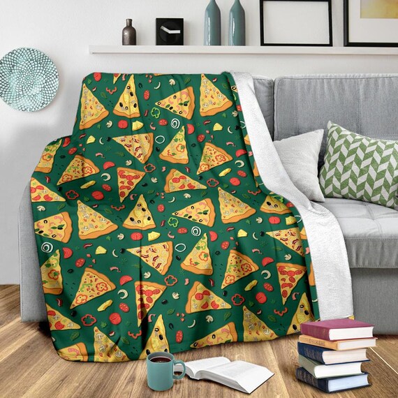 Pizza Blanket Pizza Throw Blanket Pizza Fleece Blanket Etsy