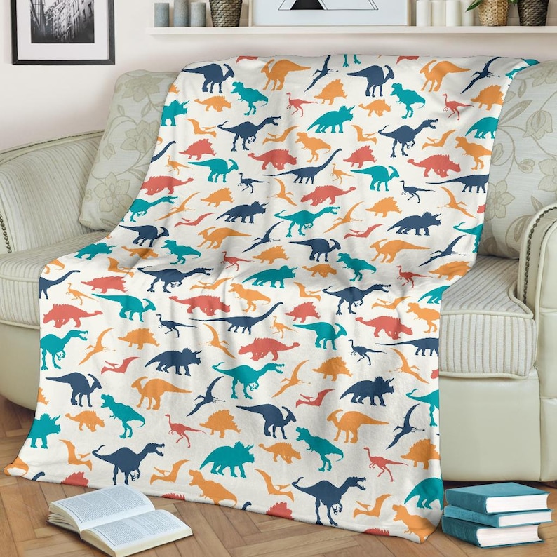 Dinosaur Blanket Dinosaur Throw Blanket Dinosaur Fleece Etsy