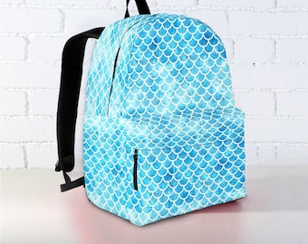 Sac à dos personnalisé avec écailles de sirène : cadeau pour les amoureux des sirènes
