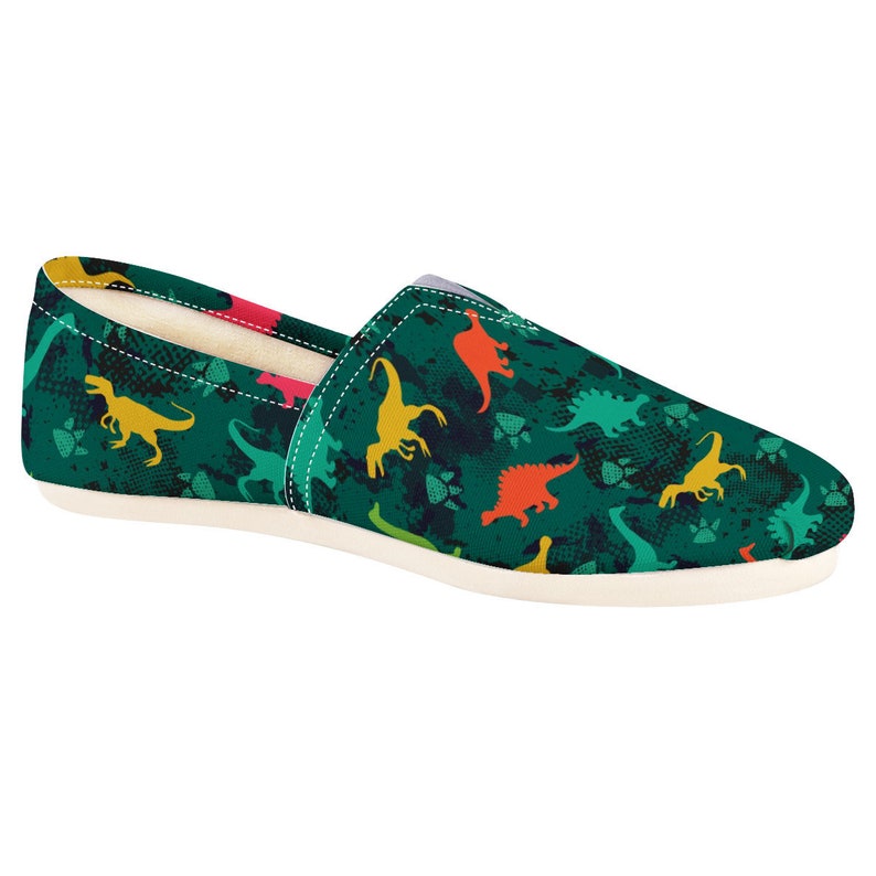 Dinosaur Shoes Dinosaur Women Shoes Shoes With Dinosaur Etsy