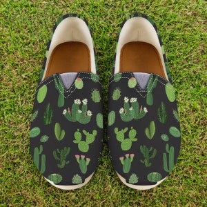 Cactus Shoes | Cactus Women Shoes | Shoes With Cactus | Women Canvas Shoes |   Style | Women Casual Shoes | Cactus Gifts |