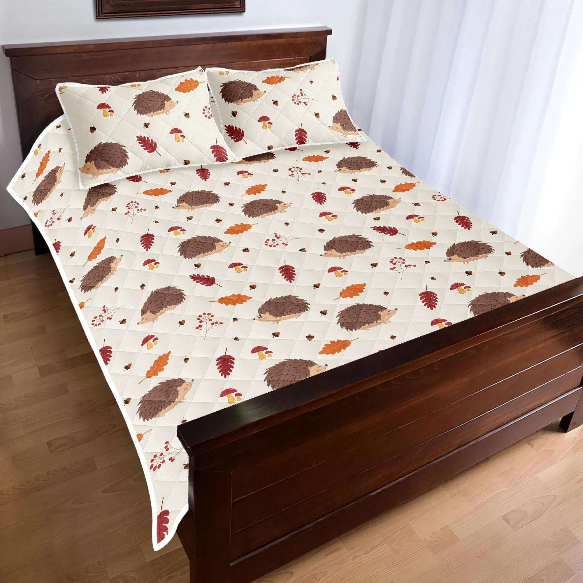 Hedgehog Quilt Hedgehog Quilt Sets Hedgehog Quilt Bed Sets Etsy