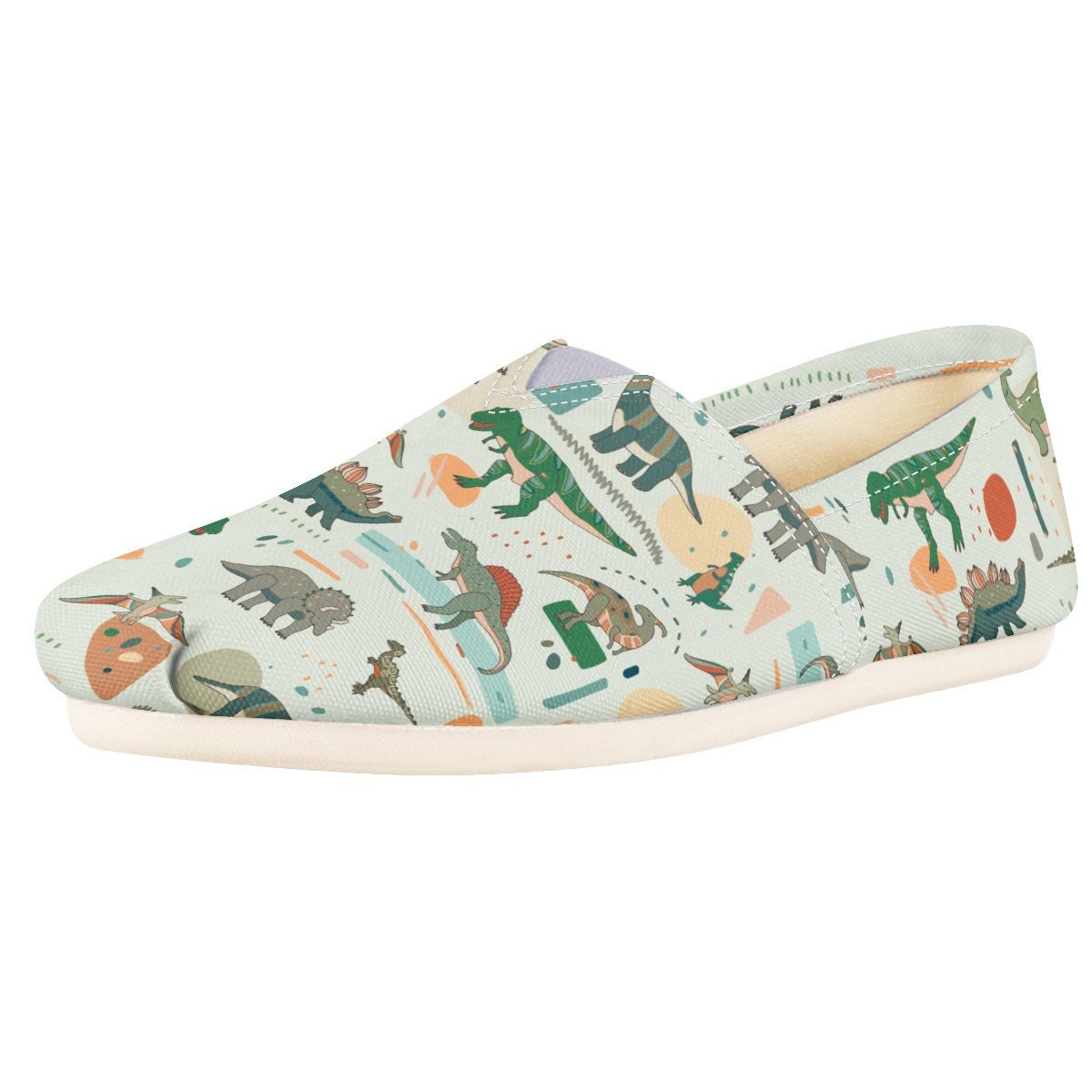 Dinosaur Shoes Dinosaur Women Shoes Shoes With Dinosaur Etsy