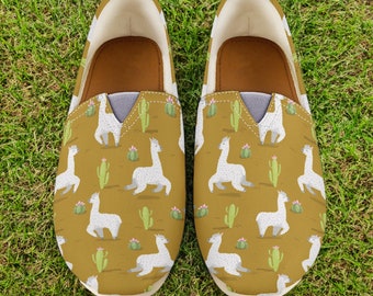 Llama Shoes | Llama Women Shoes | Shoes With Llama | Alpaca Shoes | Alpaca | Women Casual Shoes | Llama Gifts | Llama