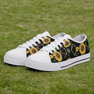 Sunflower Shoes, Sunflower Sneakers, Sunflower Women Shoes, Kid Sunflower Shoes, Shoes With Sunflower, Sunflower Wedding Shoes