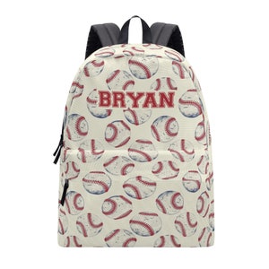 Personalisierte Baseball Rucksack - Schultasche mit individuellem Namen, Softball Sportrucksack