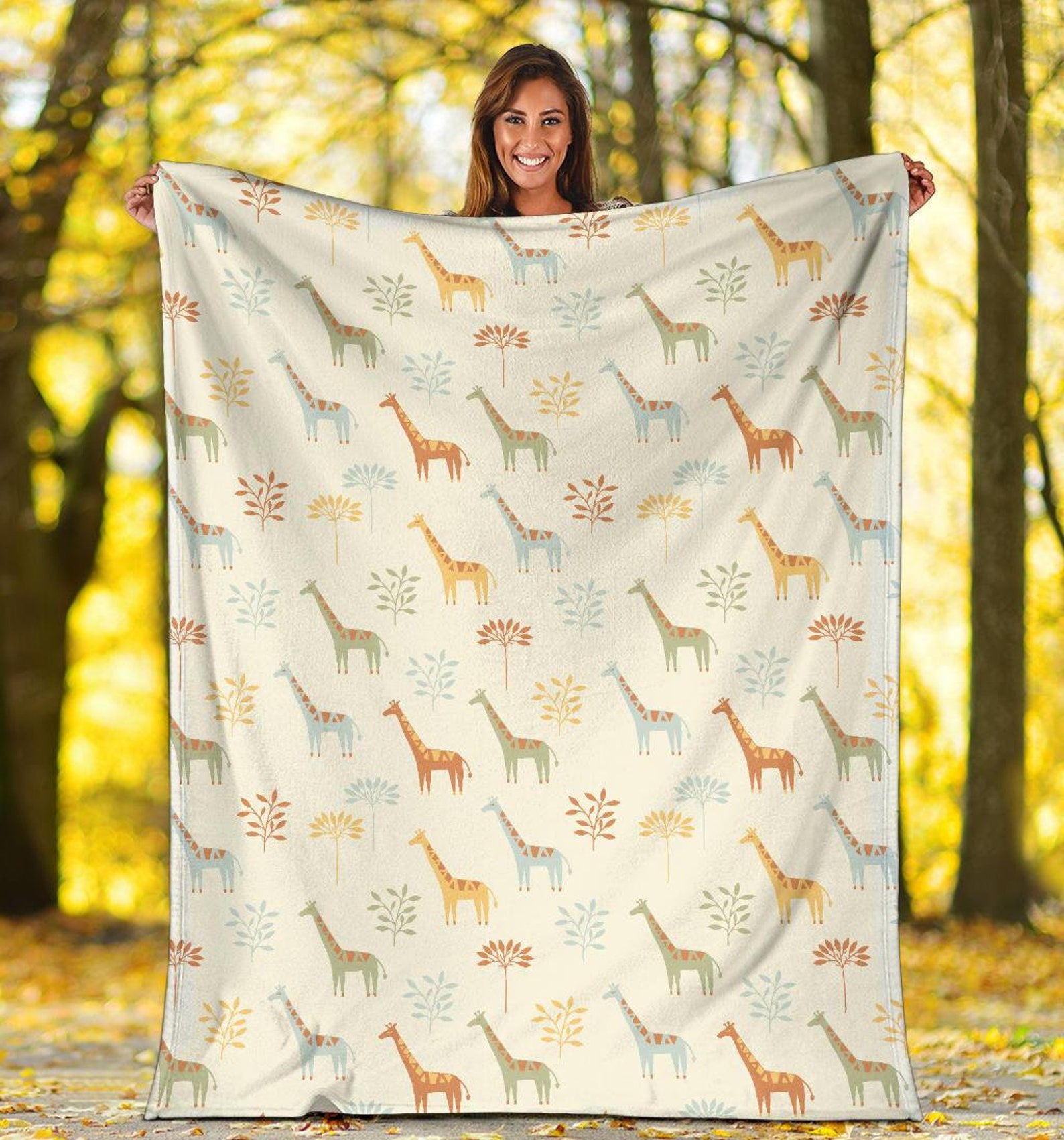 Giraffe Blanket Giraffe Throw Blanket Giraffe Fleece Etsy
