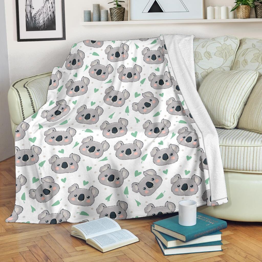 Koala Blanket Koala Throw Blanket Koala Fleece Blanket Etsy