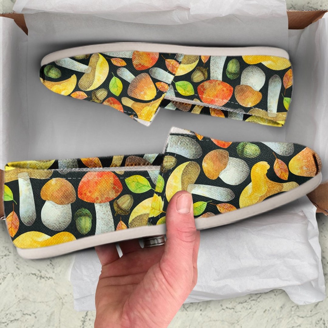 Mushroom Shoes Mushroom Women Shoes Shoes With Mushroom Mushroom Canvas