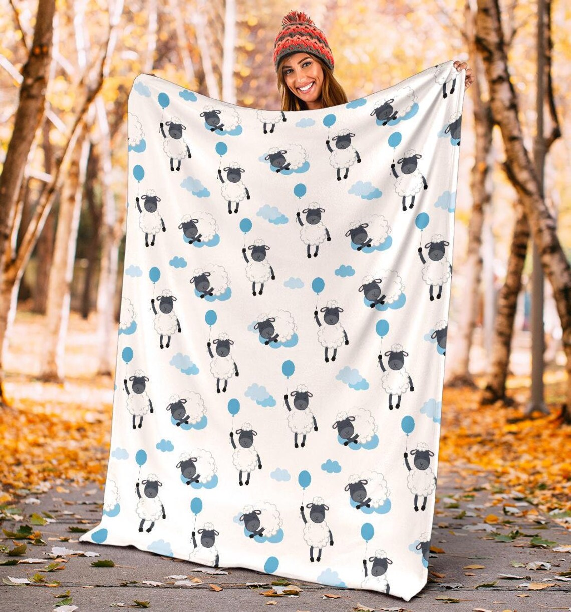 Sheep Blanket Sheep Throw Blanket Sheep Fleece Blanket Etsy