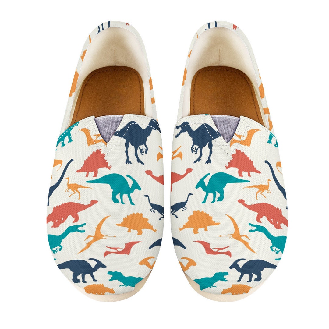 Dinosaur Shoes Dinosaur Women Shoes Shoes With Dinosaur - Etsy