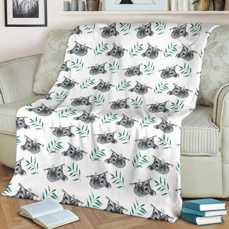 Koala Blanket Koala Throw Blanket Koala Fleece Blanket Etsy