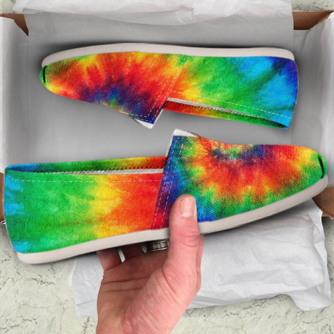 tie dye bobs shoes