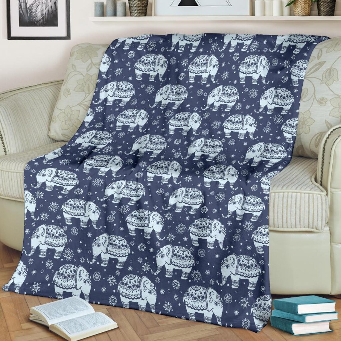 Elephant Blanket Elephant Throw Blanket Elephant Fleece Etsy
