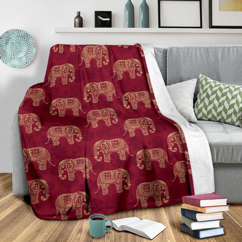 Elephant Kid Blanket Elephant Adult Blanket Elephant Fleece Blanket Elephant Throw Blanket Elephant Blanket
