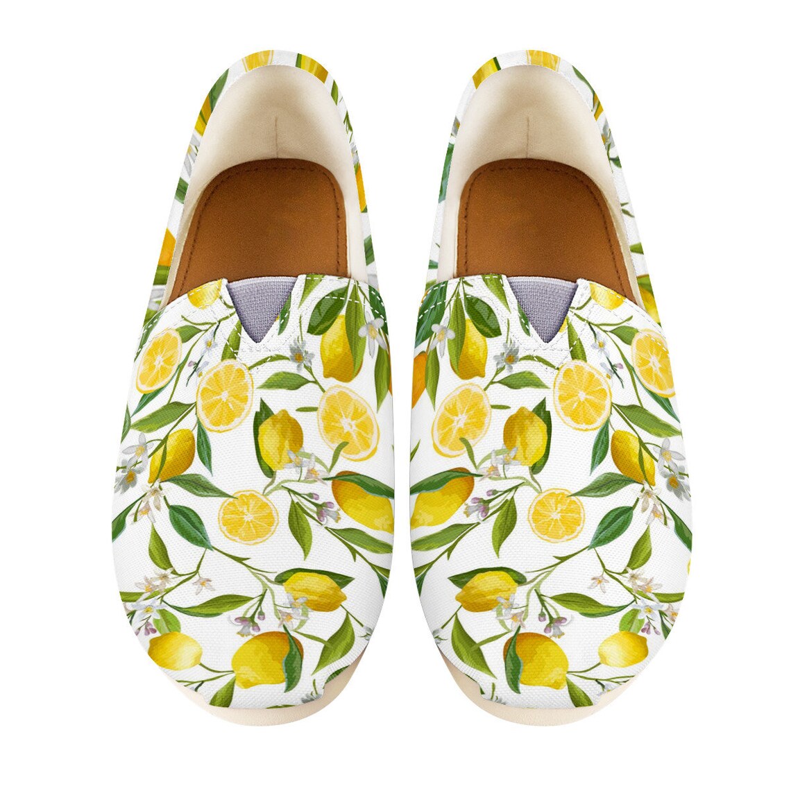 lemon canvas shoes