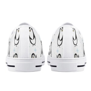 Penguin Shoes, Penguin Sneakers, Penguin Women Shoes, Penguin Kid Shoes, Penguin Canvas Shoes image 6